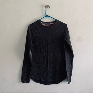 Climate Right Charcoal Gray Fitted Gray Long Sleeve Tee